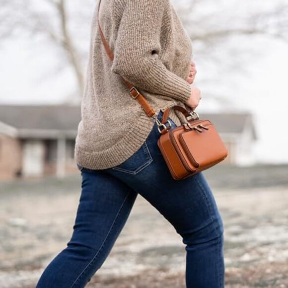 Classic Pandora Compact Concealed Carry Crossbody Satchel Bag - Picture 7 of 7